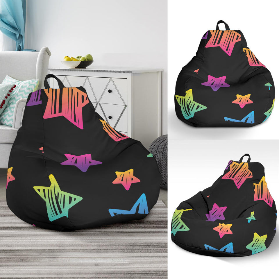 Colorful Star Pattern Bean Bag Cover