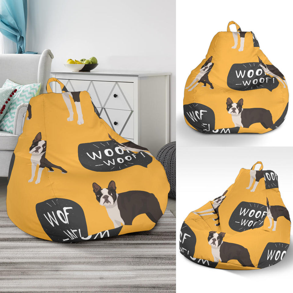 Boston Terrier Design Pattern Bean Bag Cover