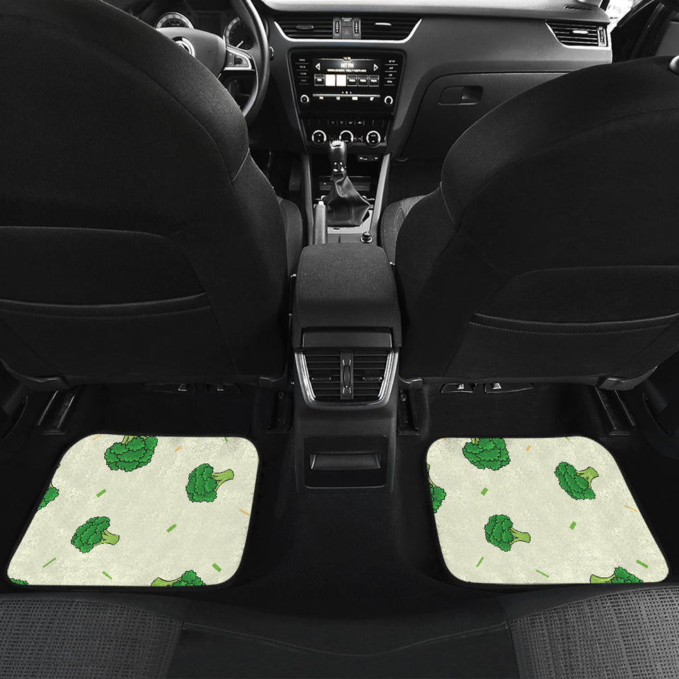 Broccoli Pattern Front And Back Car Mats