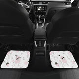 Poodle Dog Rose Cake Pattern Front And Back Car Mats