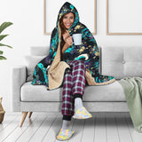 Dragon Sea Wave Pattern Hooded Blanket