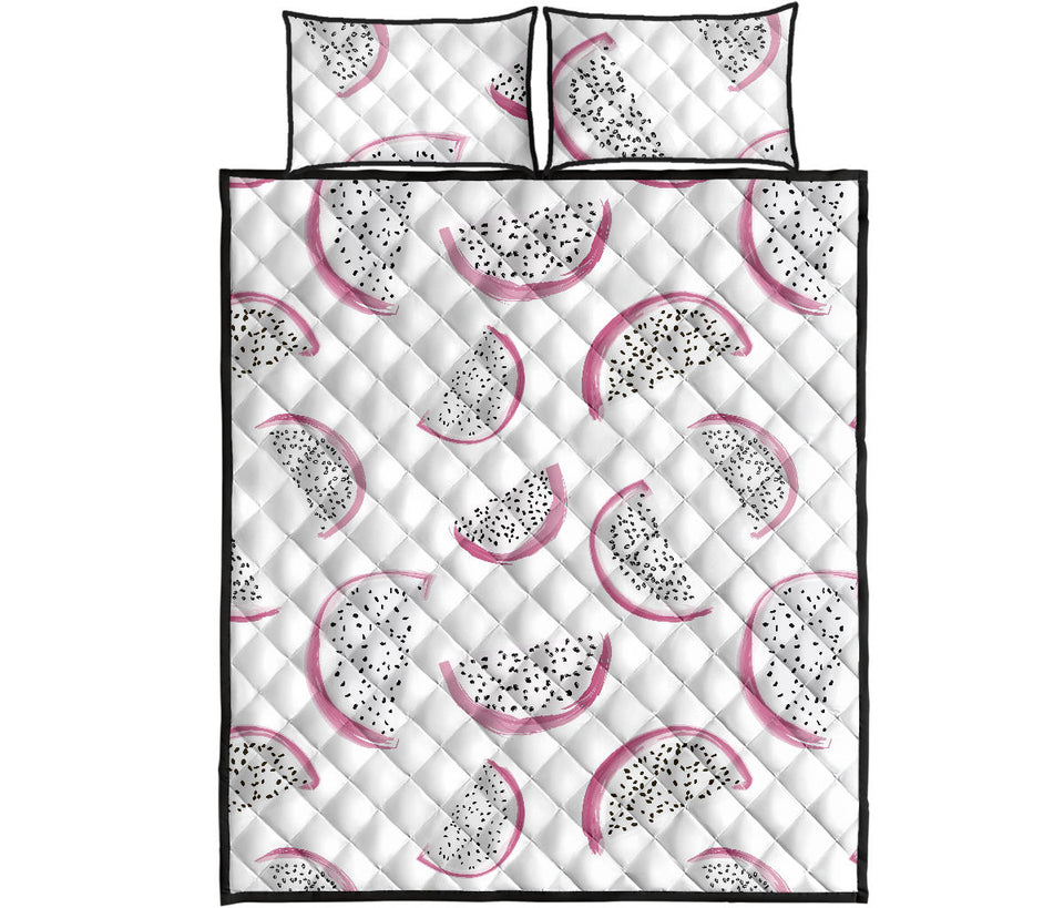 dragon fruit pattern Quilt Bed Set