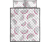 dragon fruit pattern Quilt Bed Set
