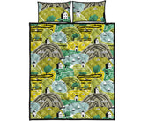 Hand drawn windmill pattern Quilt Bed Set