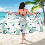 Crocodile Diver Pattern Sarong
