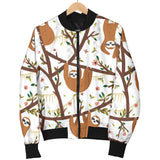 Sloths Hanging On The Tree Pattern Men'S Bomber Jacket