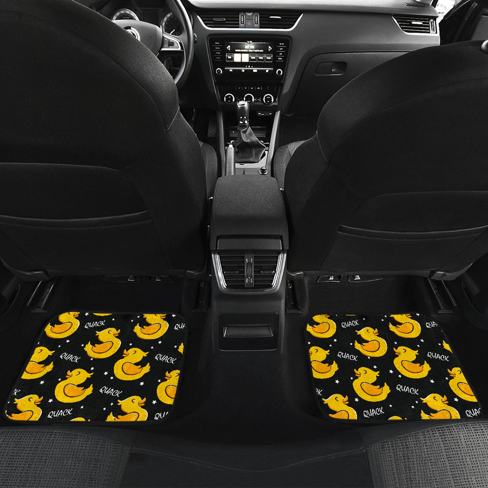 Duck Toy Pattern Print Design 05 Front and Back Car Mats