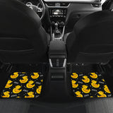 Duck Toy Pattern Print Design 05 Front and Back Car Mats