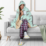 Kangaroo Pattern Background Hooded Blanket
