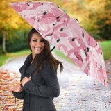 Pink Flamingos Pattern Background Umbrella