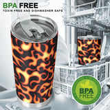 Fire Flame Dark Pattern Tumbler