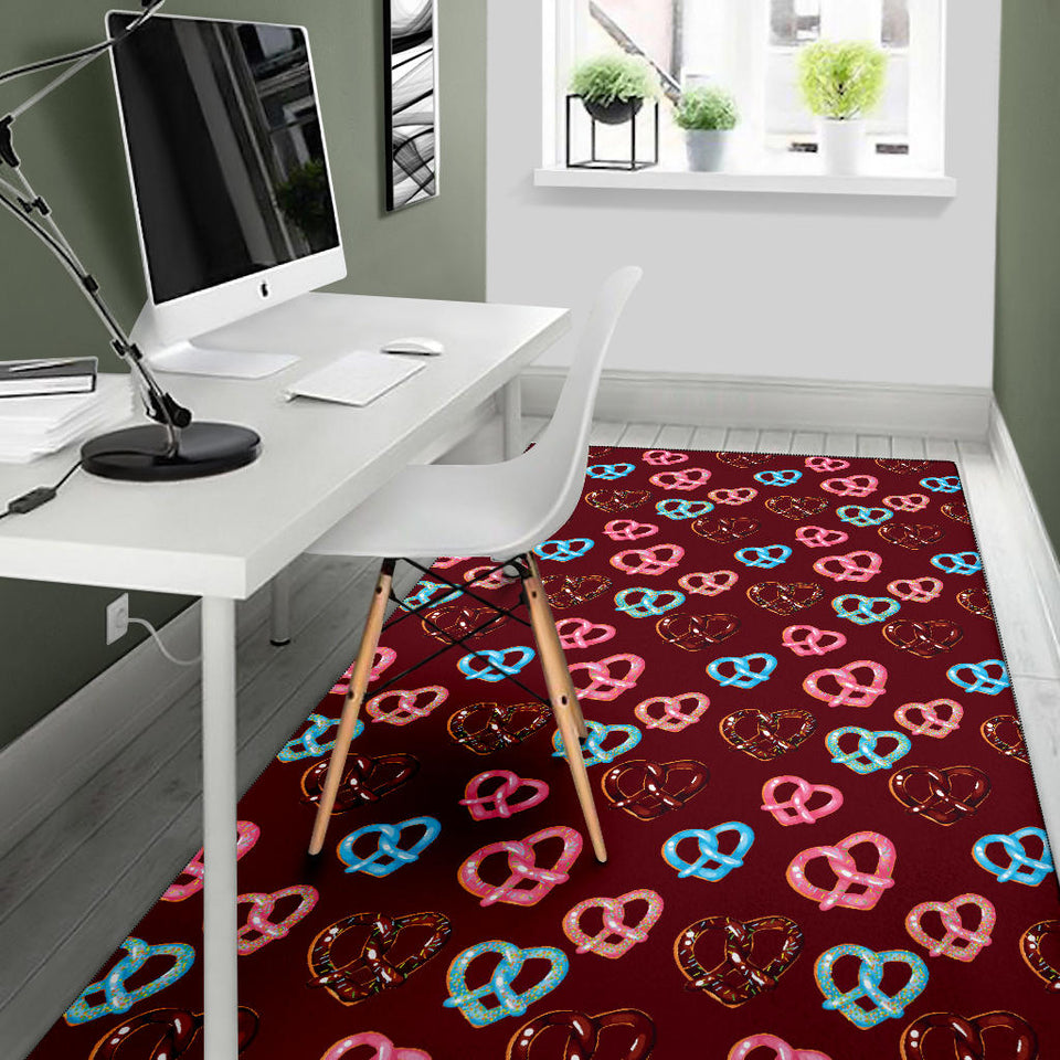 Pretzels Pattern Print Design 05 Area Rug