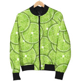 Slices Of Lime Pattern Women'S Bomber Jacket