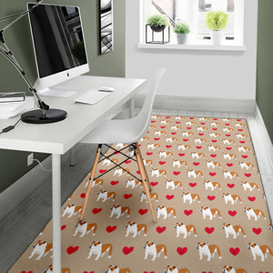 English Bulldog Pattern Print Design 05 Area Rug