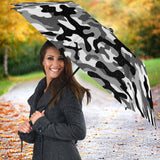 Black White Camo Camouflage Pattern Umbrella