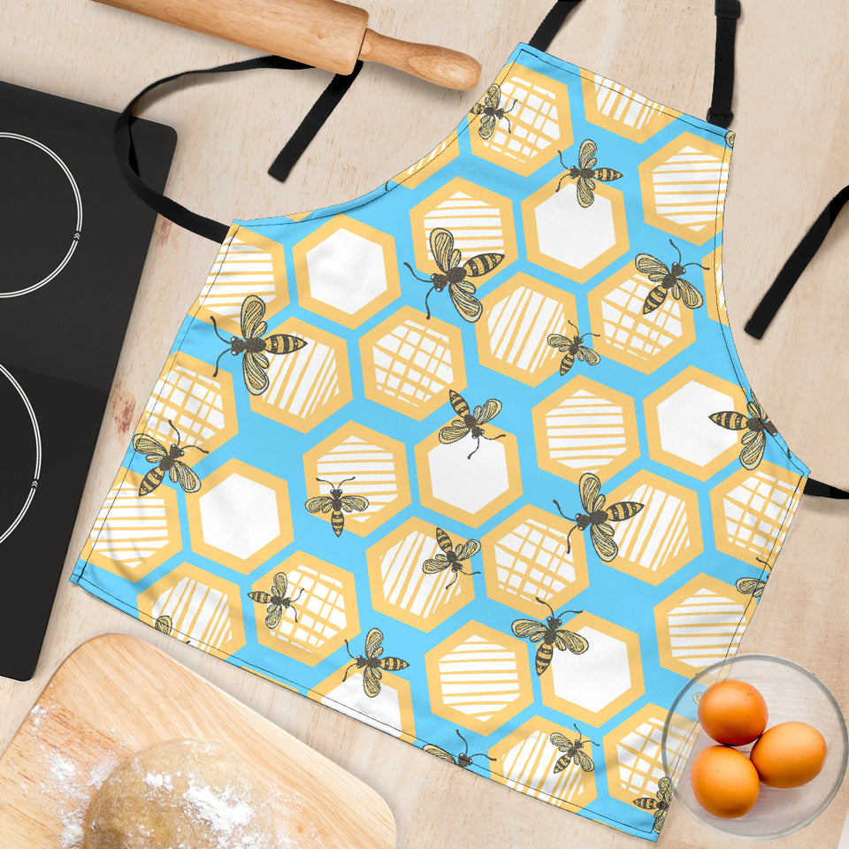 Bee Honeycomb Pattern Adjustable Apron