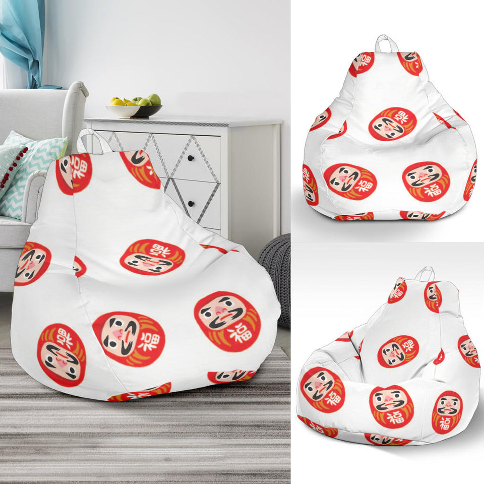 Daruma Japanese Wooden Doll Pattern Bean Bag Cover