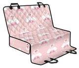 White Swan And Flower Love Pattern Dog Car Seat Covers