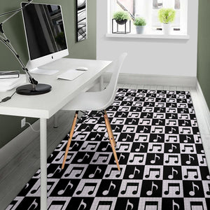 Music Notes Pattern Print Design 01 Area Rug