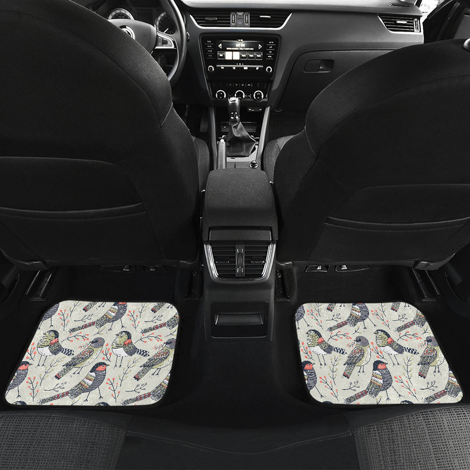 Pigeon Pattern Print Design 04 Front and Back Car Mats