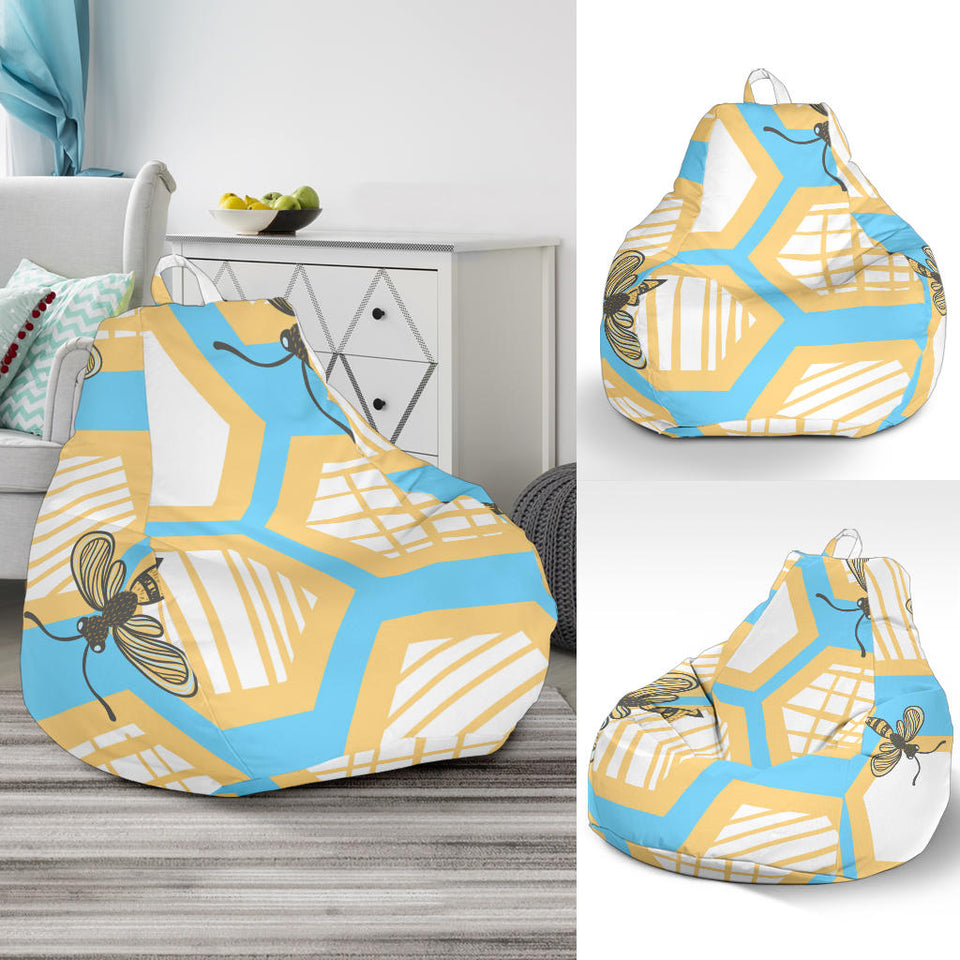 Bee Honeycomb Pattern Bean Bag Cover