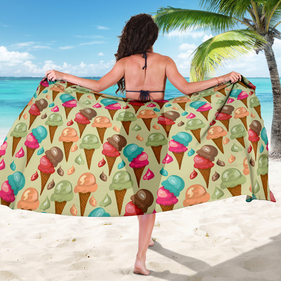 Colorful Ice Cream Pattern Sarong