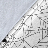 Spider Web Cobweb Pattern White Background Premium Blanket