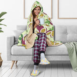 Passion Fruit Pattern Hooded Blanket
