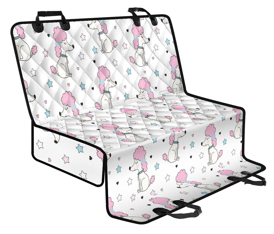 Cute Poodle Dog Star Pattern Dog Car Seat Covers