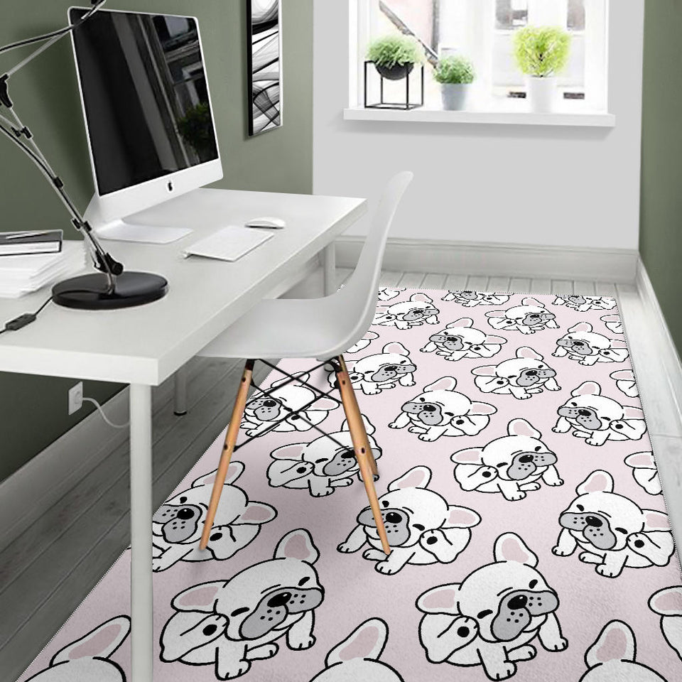 Cute French Bulldog Pattern Area Rug
