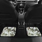 Monkey Sloth Lemur Palm Trees Pattern Front And Back Car Mats