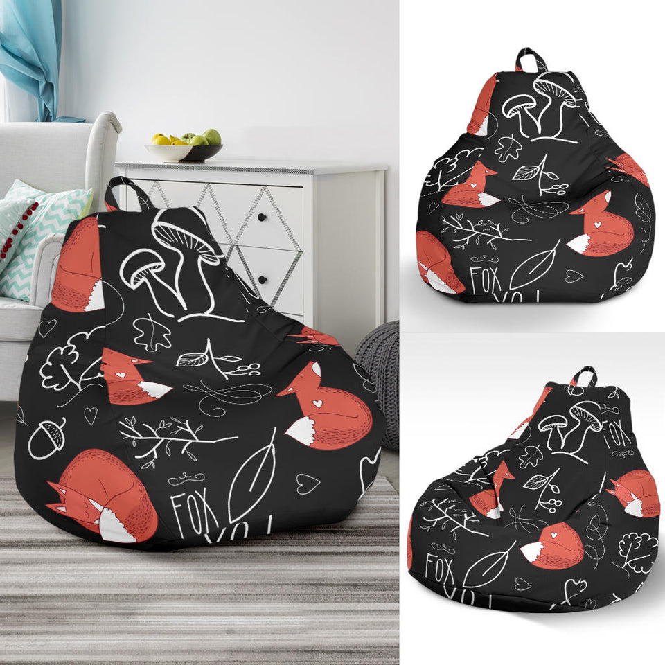 Fox Sleeping Fox Pattern Bean Bag Cover