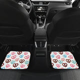 Pretzels Pattern Print Design 04 Front and Back Car Mats
