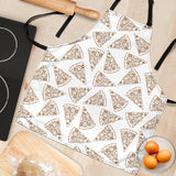 Hand Drawn Pizza Pattern Adjustable Apron