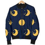 Moon Star Pattern Women'S Bomber Jacket