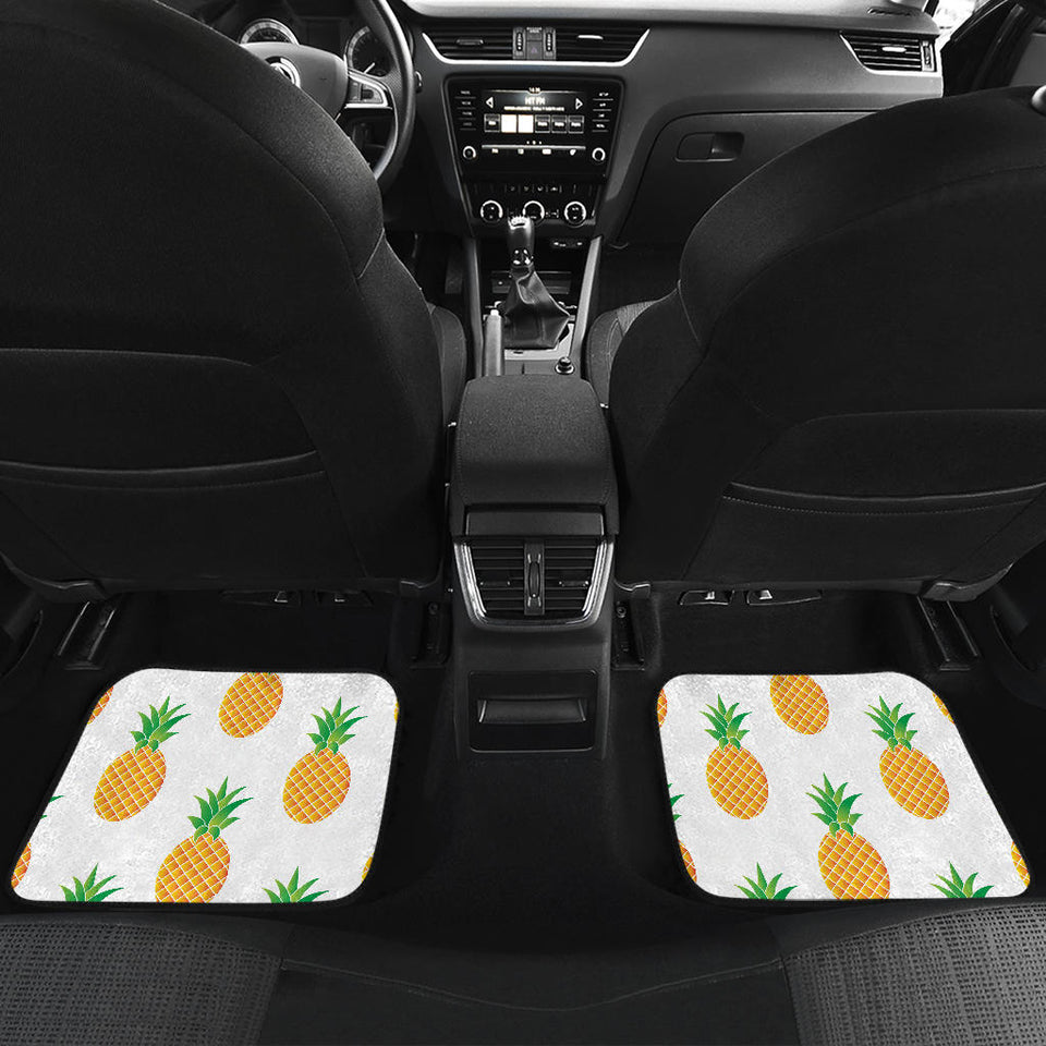 Pineapples Pattern Front And Back Car Mats