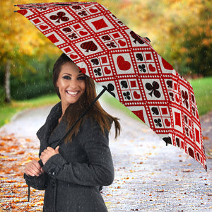 Casino Cards Suits Pattern Print Design 03 Umbrella