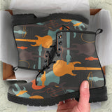 Electric Guitars Pattern Leather Boots