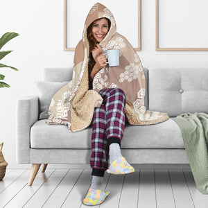 Beautiful Hexagon Japanese  Pattern Hooded Blanket