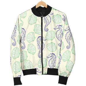 Seahorse Shell Pattern Men'S Bomber Jacket
