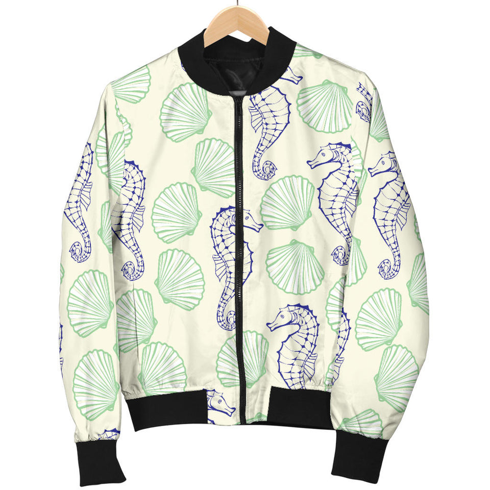 Seahorse Shell Pattern Men'S Bomber Jacket