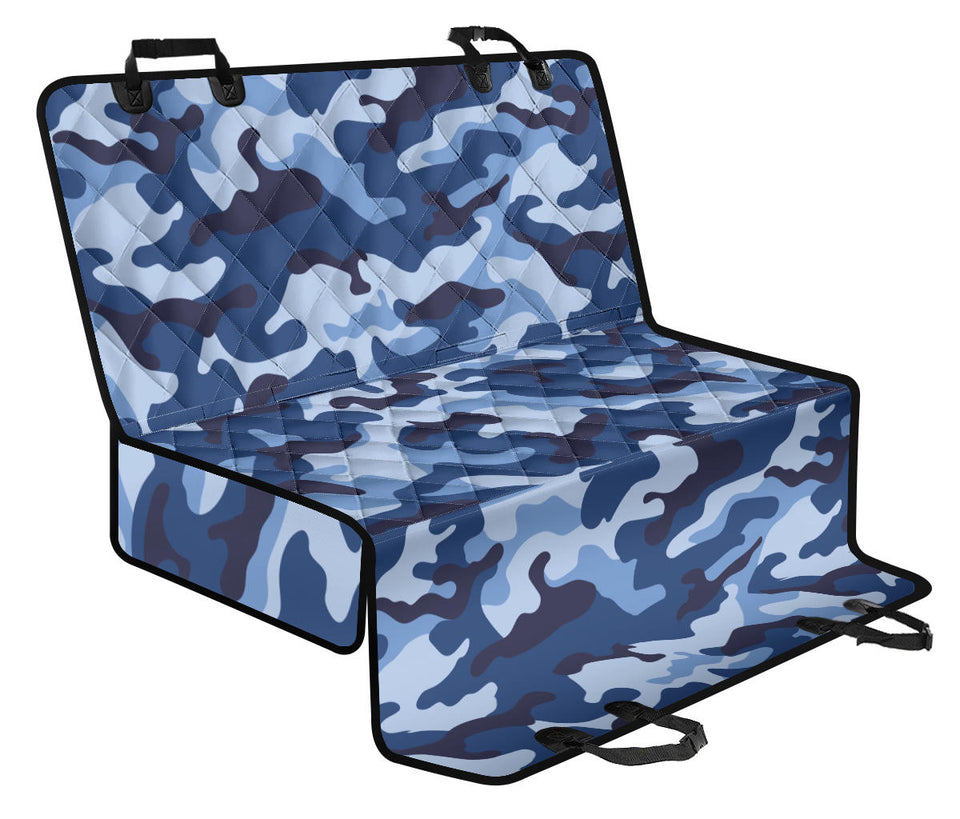 Blue Camo Camouflage Pattern Dog Car Seat Covers