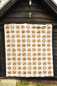 Hamburger Pattern Print Design 04 Premium Quilt