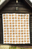 Hamburger Pattern Print Design 04 Premium Quilt
