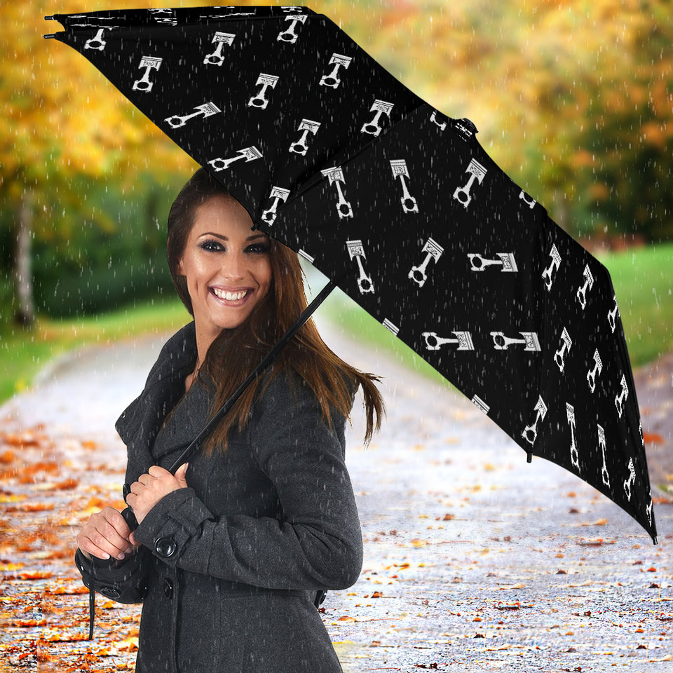 Engine Piston Black Theme Pattern Print Design 03 Umbrella