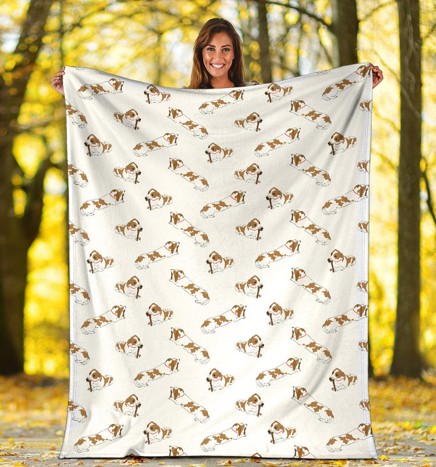 Jack Russel Pattern Print Design 04 Premium Blanket