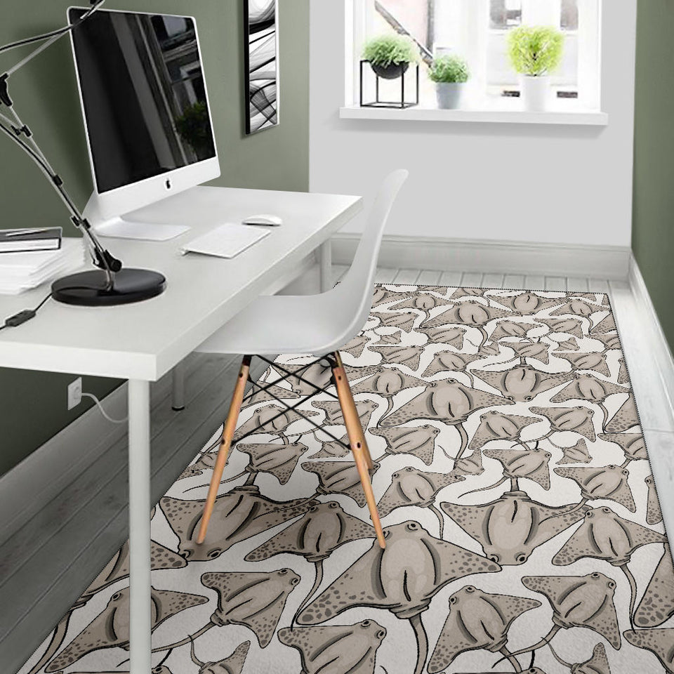 Stingray Pattern Print Design 05 Area Rug