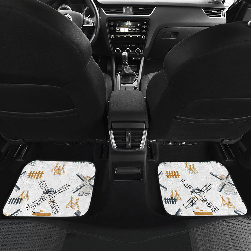 Windmill Pattern Front And Back Car Mats