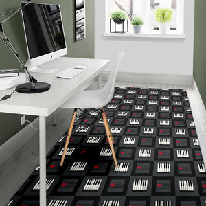 Piano Pattern Print Design 05 Area Rug