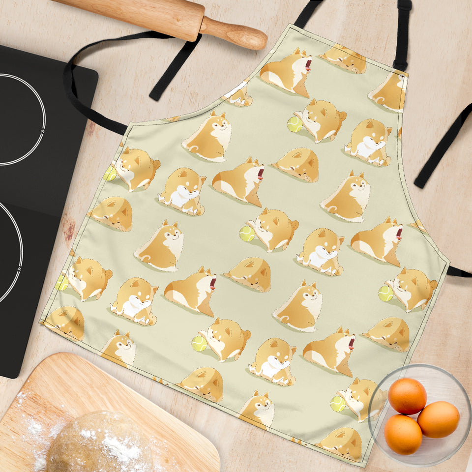 Cute Fat Shiba Inu Dog Pattern Adjustable Apron